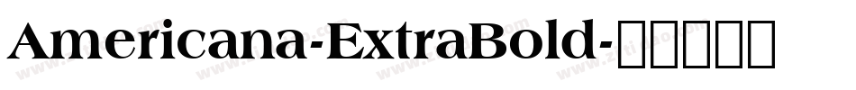 Americana-ExtraBold字体转换