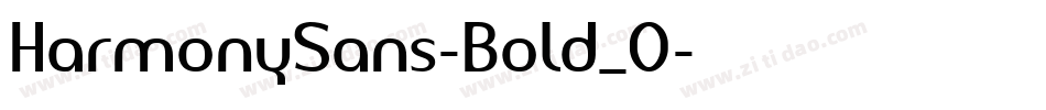 HarmonySans-Bold_0字体转换
