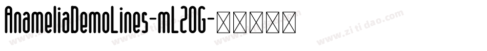 AnameliaDemoLines-mL2OG字体转换