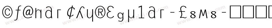 CfAnarchyRegular-E8m8字体转换