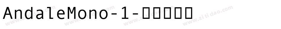 AndaleMono-1字体转换
