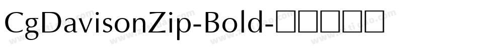 CgDavisonZip-Bold字体转换