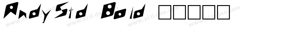 AndyStd-Bold字体转换