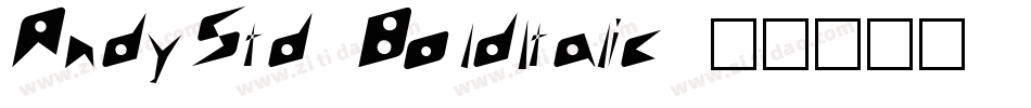 AndyStd-BoldItalic字体转换