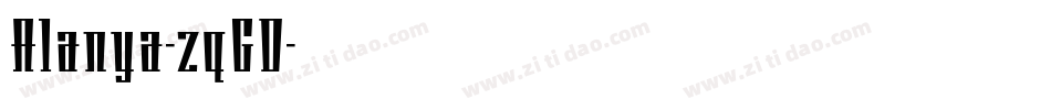 Alanya-zqGD字体转换
