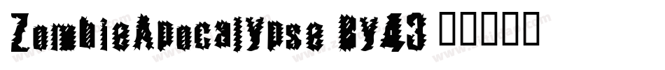 ZombieApocalypse-By43字体转换