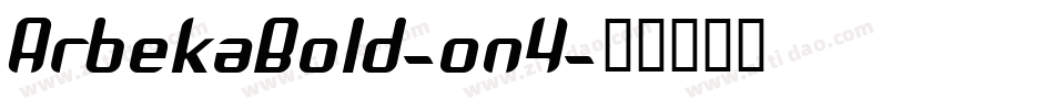 ArbekaBold-on4字体转换