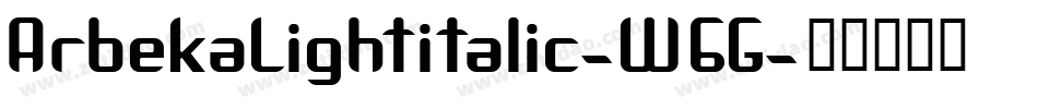 ArbekaLightitalic-W6G字体转换