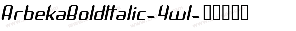 ArbekaBoldItalic-4wl字体转换
