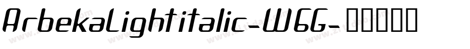 ArbekaLightitalic-W6G字体转换
