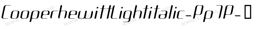 CooperhewittLightitalic-Pp7P字体转换