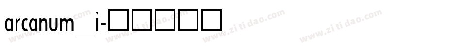 arcanum_i字体转换