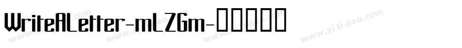 WriteALetter-mLZGm字体转换