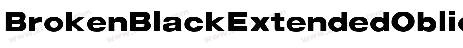BrokenBlackExtendedOblique-oGm0字体转换