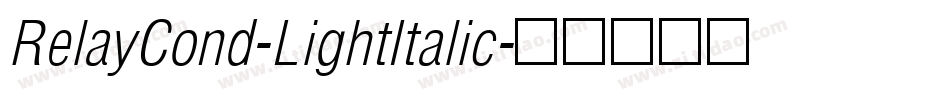 RelayCond-LightItalic字体转换