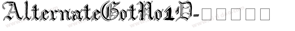 AlternateGotNo1D字体转换