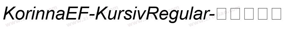 KorinnaEF-KursivRegular字体转换