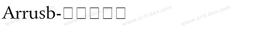 Arrusb字体转换
