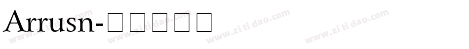 Arrusn字体转换