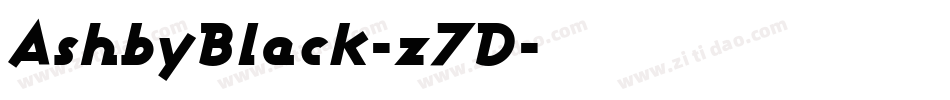 AshbyBlack-z7D字体转换