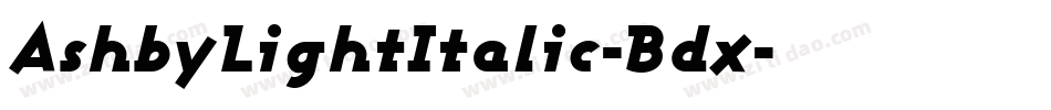AshbyLightItalic-Bdx字体转换