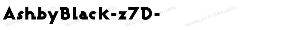 AshbyBlack-z7D字体转换