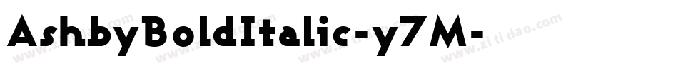 AshbyBoldItalic-y7M字体转换
