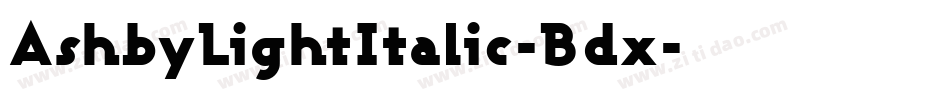 AshbyLightItalic-Bdx字体转换