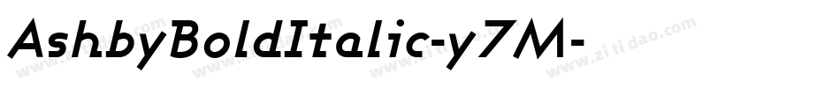 AshbyBoldItalic-y7M字体转换