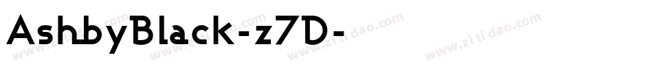 AshbyBlack-z7D字体转换