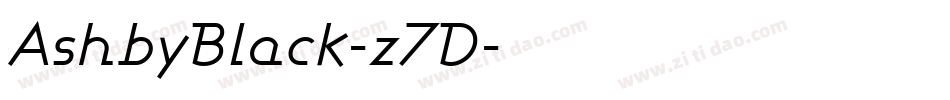 AshbyBlack-z7D字体转换