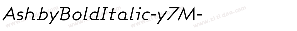 AshbyBoldItalic-y7M字体转换