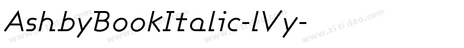 AshbyBookItalic-lVy字体转换