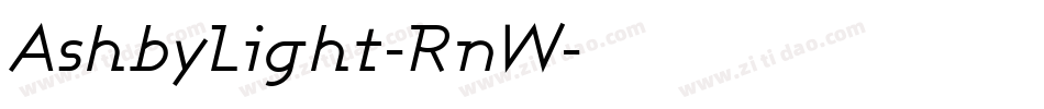 AshbyLight-RnW字体转换