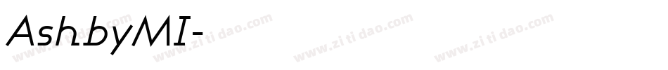 AshbyMI字体转换