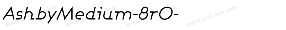 AshbyMedium-8r0字体转换