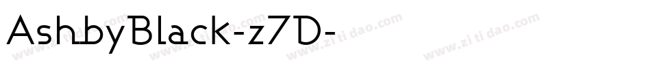 AshbyBlack-z7D字体转换