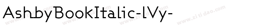 AshbyBookItalic-lVy字体转换