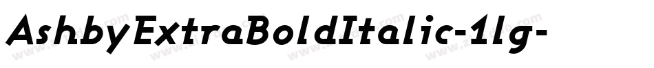 AshbyExtraBoldItalic-1lg字体转换