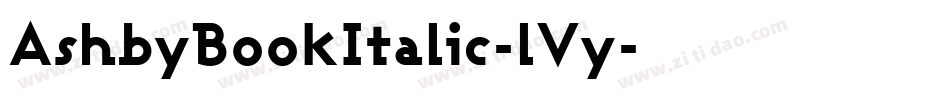 AshbyBookItalic-lVy字体转换