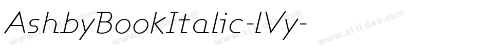 AshbyBookItalic-lVy字体转换