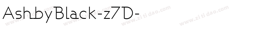 AshbyBlack-z7D字体转换