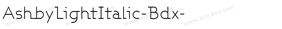 AshbyLightItalic-Bdx字体转换