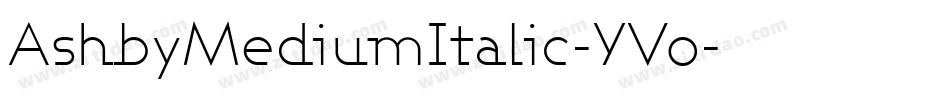 AshbyMediumItalic-YVo字体转换
