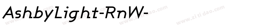 AshbyLight-RnW字体转换