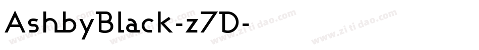 AshbyBlack-z7D字体转换