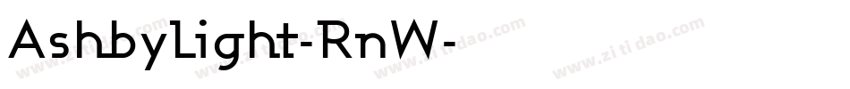 AshbyLight-RnW字体转换