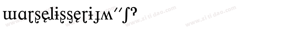 MarselisSerifW01字体转换