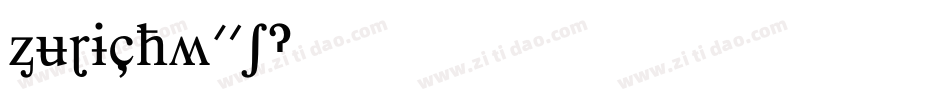 ZurichW01字体转换