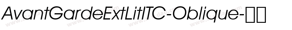 AvantGardeExtLitITC-Oblique字体转换